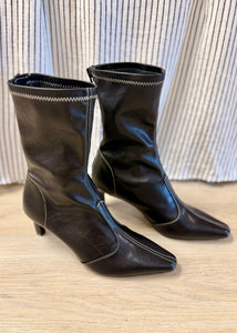Matisse Clara Black Leather Bootie