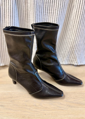 Matisse Clara Black Leather Bootie