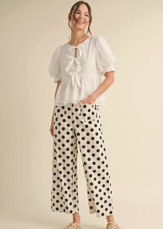 Perfect In Polka Dots Wide Leg Pants
