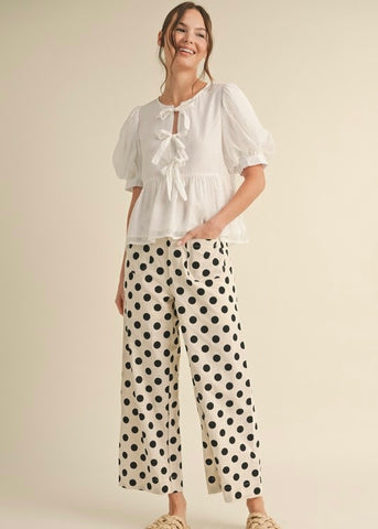 Perfect In Polka Dots Wide Leg Pants