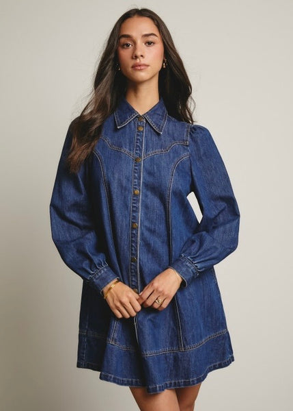 Light Up My World Denim Dress