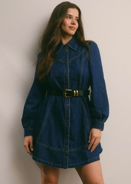 Light Up My World Denim Dress