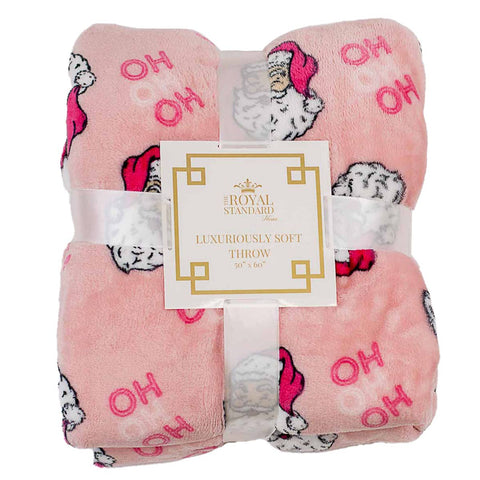 HoHoHo Santa Throw -Pink