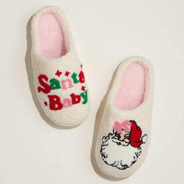 Santa Baby Sherpa Slippers