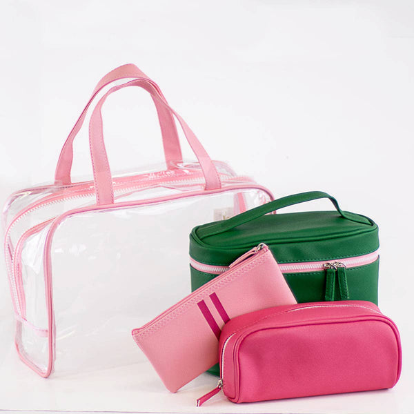 Livie Travel Gift Set   Pink/Kelly   12x8x4.5