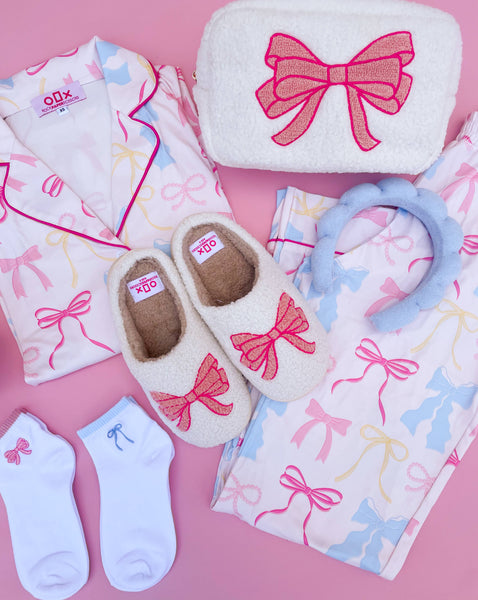 Pink Pastel Bows Loungewear Pj Set