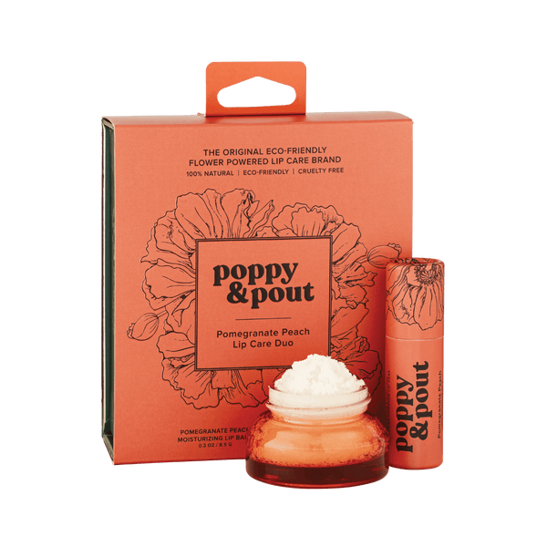 Poppy & Pout: Lip Care Duo, Pomegranate Peach