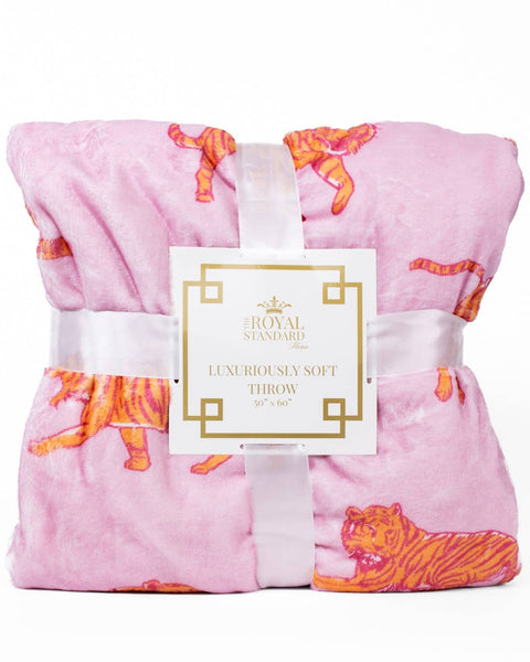 Tiger Walk Throw Blanket