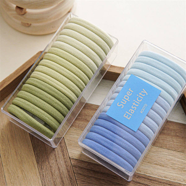 15PCS/BOX SUPER STRETCHY YELLOW ELASTIC HAIR TIES