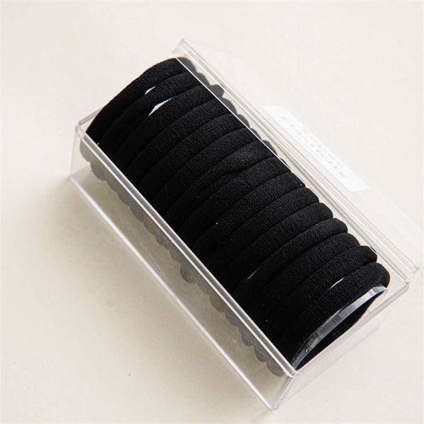 15PCS/BOX SUPER STRETCHY YELLOW ELASTIC HAIR TIES