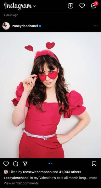 Red Valentine's Heart Festival Sunglasses