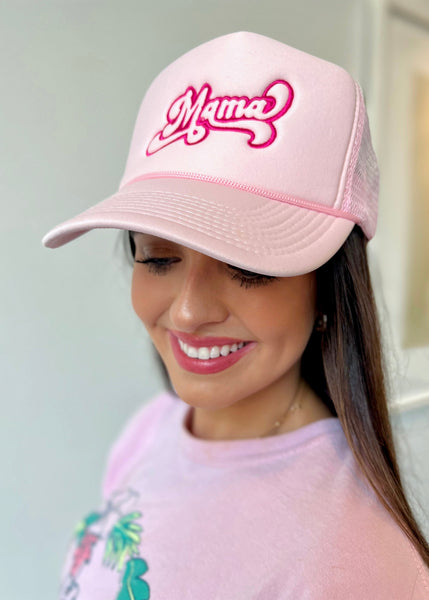 "Mama" Trucker Hat - Pink