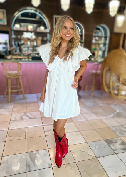 Whats Love Got To Do With It White Babydoll Dress