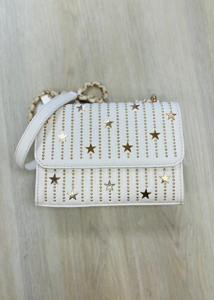 Vintage Havana Gold Studded Star Chained Clutch