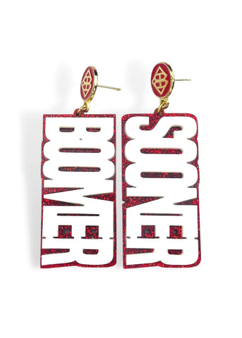 Brianna Cannon/Crimson and White BOOMER SOONER Earrings