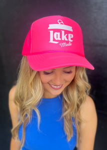 "Lake Mode" Neon Pink Trucker Hat