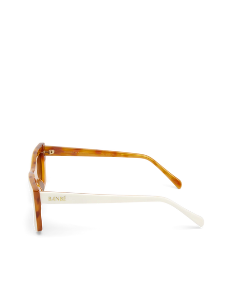 The Crawford Sunglasses - Ivory / Maple Tort Honey- Fade Lens