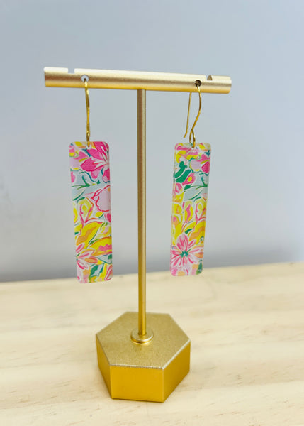 Preppy Earrings, Colorful Bar Earrings, Summer Earrings