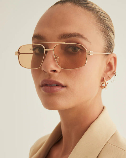 The Heidi Sunglasses -Gold / Light Gold Lens
