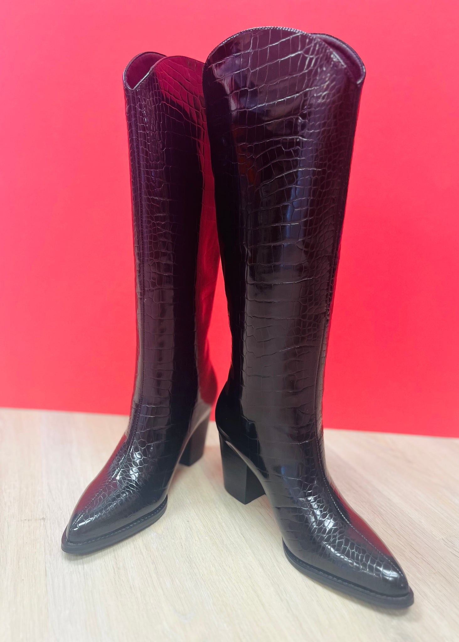 Tall top croc boots