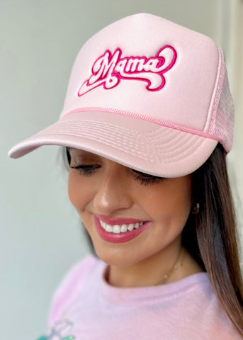 "Mama" Trucker Hat - Pink