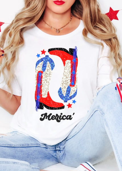 American Cowboy Boots Graphic Tee
