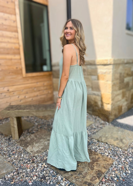 Wonder Often Green Tea Cabana Dress