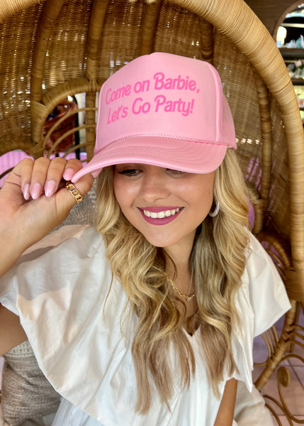 "Come On Barbie Lets Go Party" Pink Trucker Hat