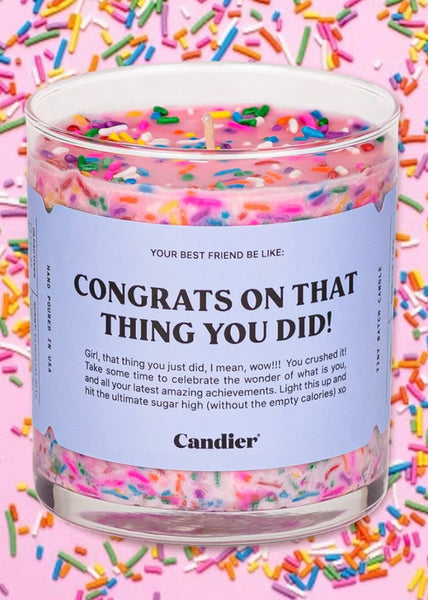 Candier Candles "Congrats On That Thing You Did"