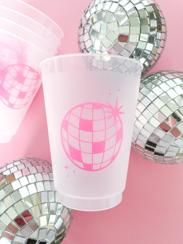 Disco Ball Frosted  Cups - Set of 6