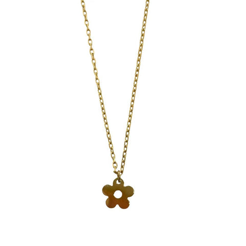 Gold Flower Necklace- Waterproof