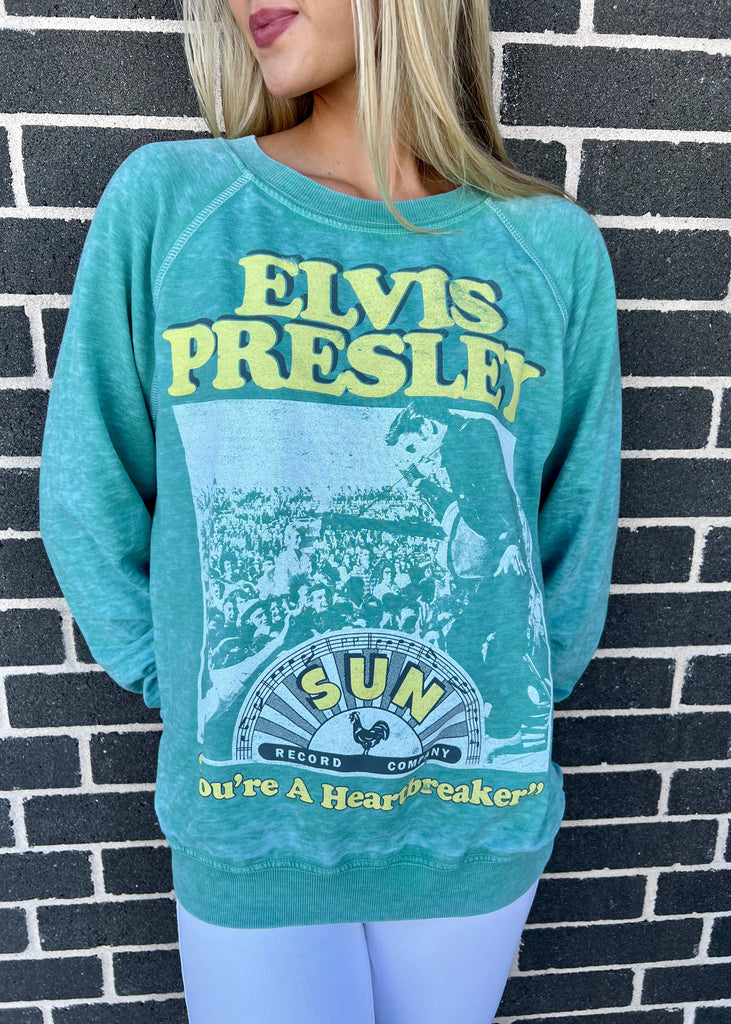 Recycled Karma - Sun Records Elvis Presley Sweatshirt* – Pink