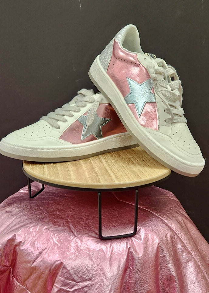 Shu Shop Paz Metallic Pink Sneaker