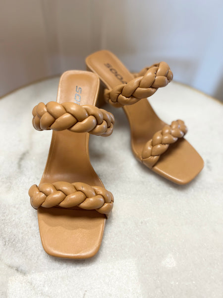 New Found Love Double Braided Heel - Camel