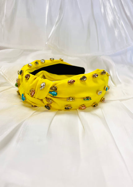 Faith Yellow Crystal Headband