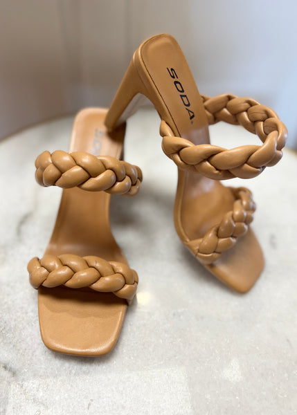 New Found Love Double Braided Heel - Camel