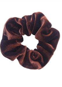 Velvet Scrunchie - Brown