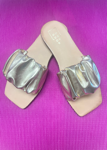 Belinda Gold Slide Sandal