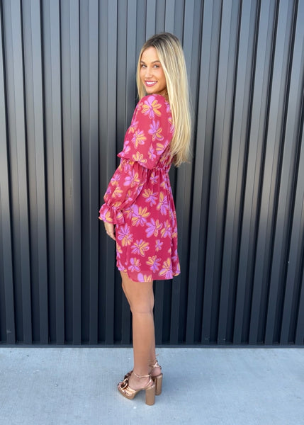 Sweet Divinity Double Puff Sleeve Mini Dress