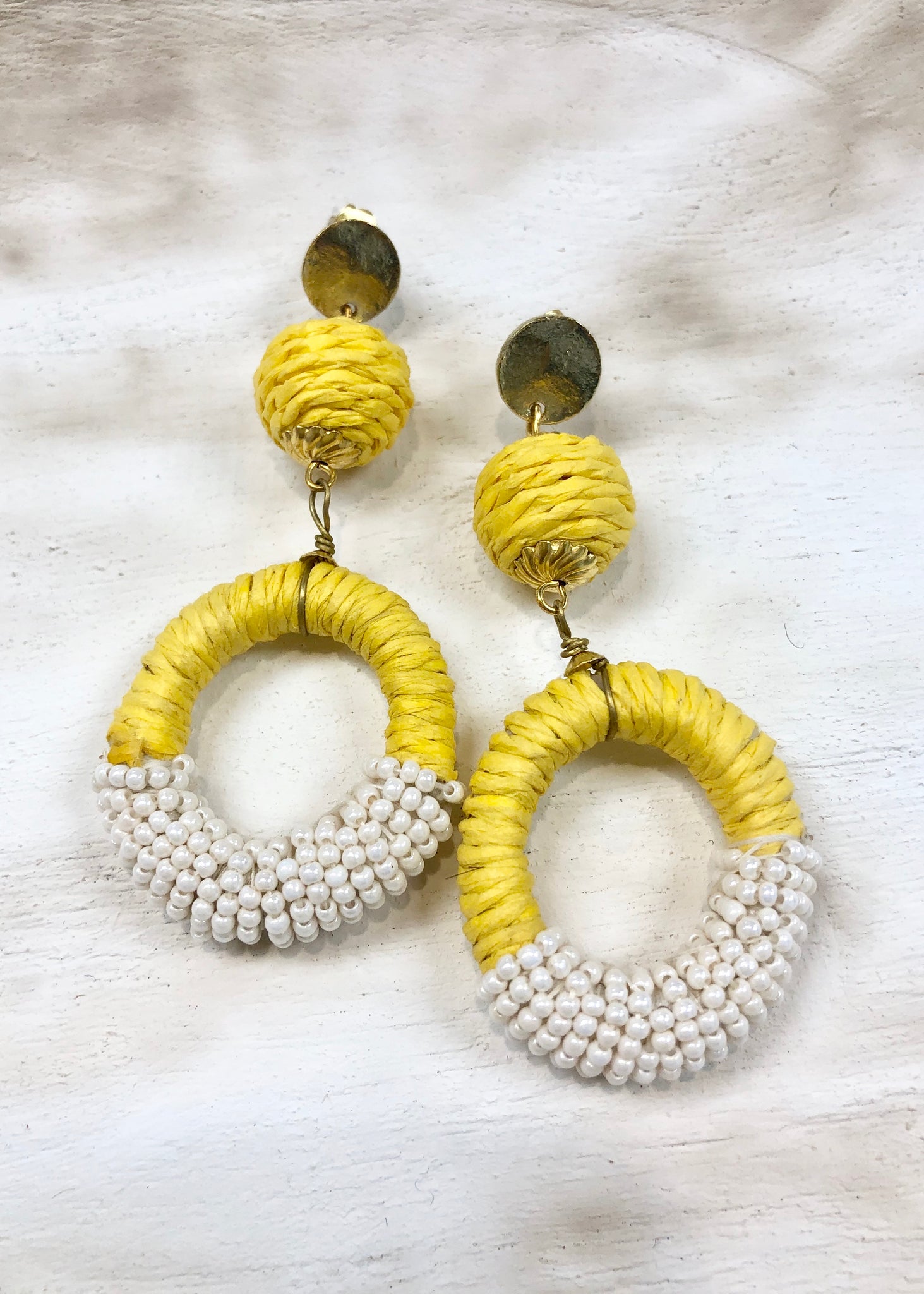 Veronique Yellow Earrings