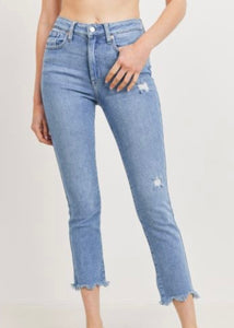 Isla High Rise Cropped Straight Leg Denim - SIZE 10