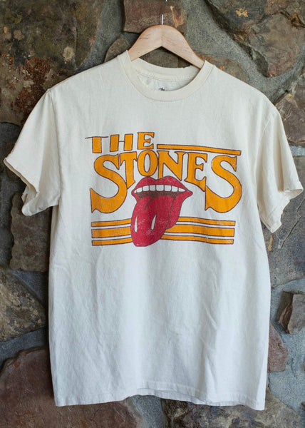 Rolling Stones Stoned Off White Thrifted Tee