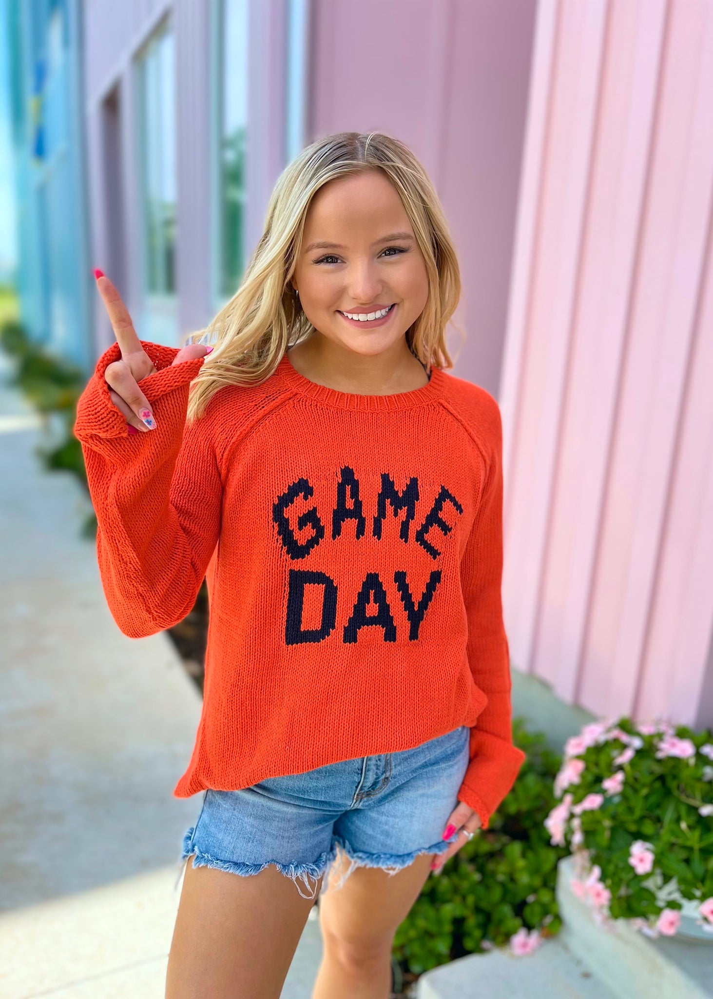 GAME DAY Stadium Sweater - Orange/Black