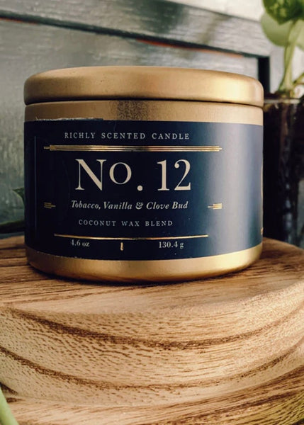 Britten & Bailey's Candles - No. 12 - Tobacco, Vanilla & Clove Bud 4.6 oz