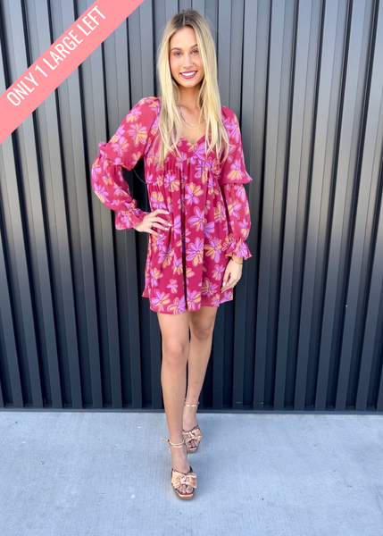 Sweet Divinity Double Puff Sleeve Mini Dress